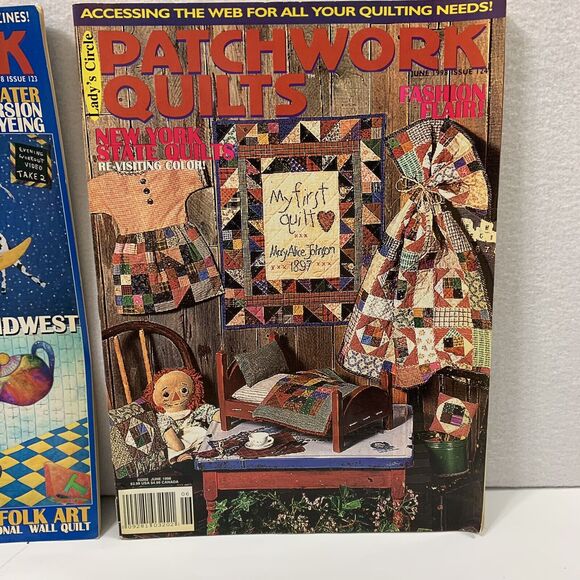 2 Lady's Circle Patchwork Quilts Magazines‎ April & June 1998 Vtg Quilt Patterns - Picture 3 of 11